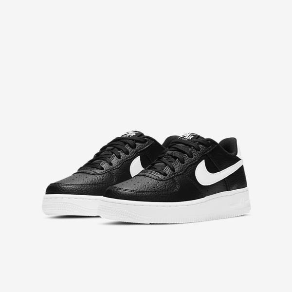 Nike Air Force 1 Older Tenisky Detske Čierne Biele | NK803DJE