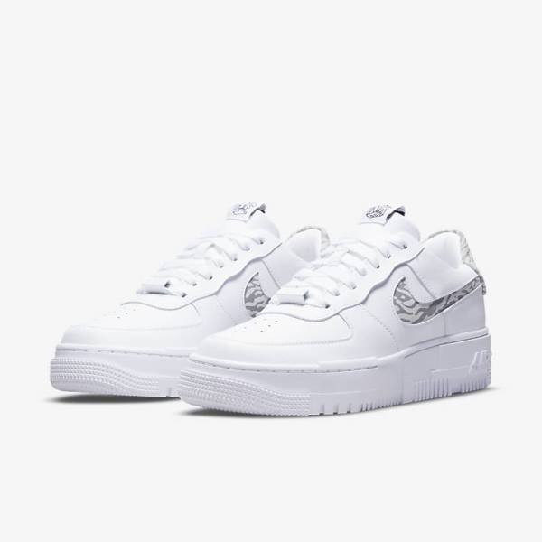 Nike Air Force 1 Pixel SE Tenisky Damske Biele Siva Biele | NK761HTV