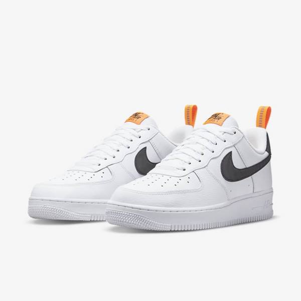 Nike Air Force 1 Tenisky Panske Biele Oranžové Strieborne Čierne | NK472AVM