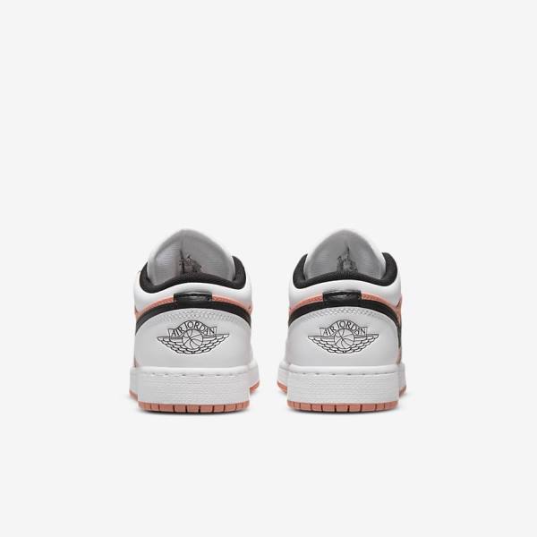 Nike Air Jordan 1 Low Older Tenisky Detske Biele Čierne | NK608WEC