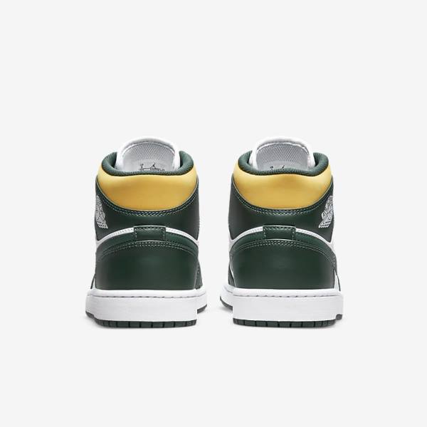 Nike Air Jordan 1 Stredne Jordan Tenisky Panske Zelene Biele | NK205FEL