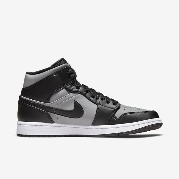 Nike Air Jordan 1 Stredne Tenisky Panske Čierne Siva Biele Červené | NK975NFM