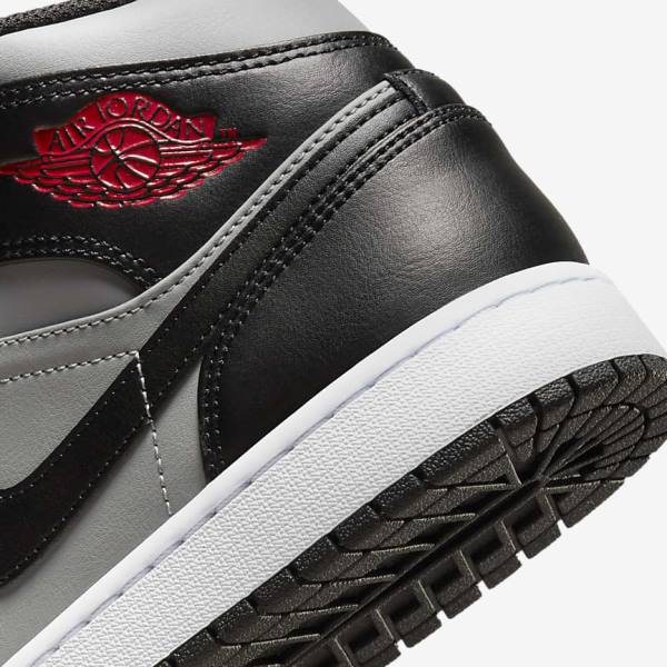 Nike Air Jordan 1 Stredne Tenisky Panske Čierne Siva Biele Červené | NK975NFM