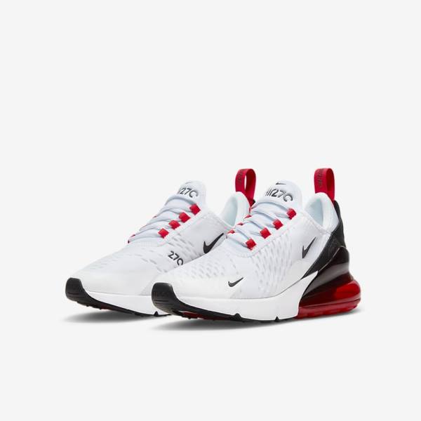 Nike Air Max 270 Older Tenisky Detske Biele Čierne Červené Siva | NK803KXZ