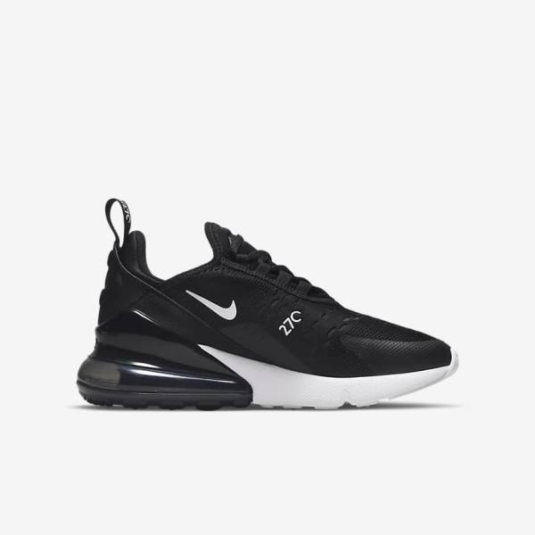 Nike Air Max 270 Older Tenisky Detske Čierne Tmavo Siva Biele | NK756ZBC