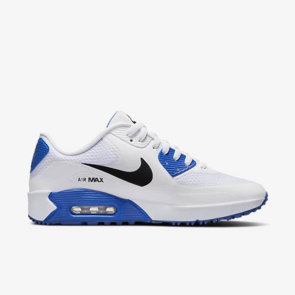 Nike Air Max 90 G Golfove Topanky Panske Biele Modre Platina Čierne | NK521QGM