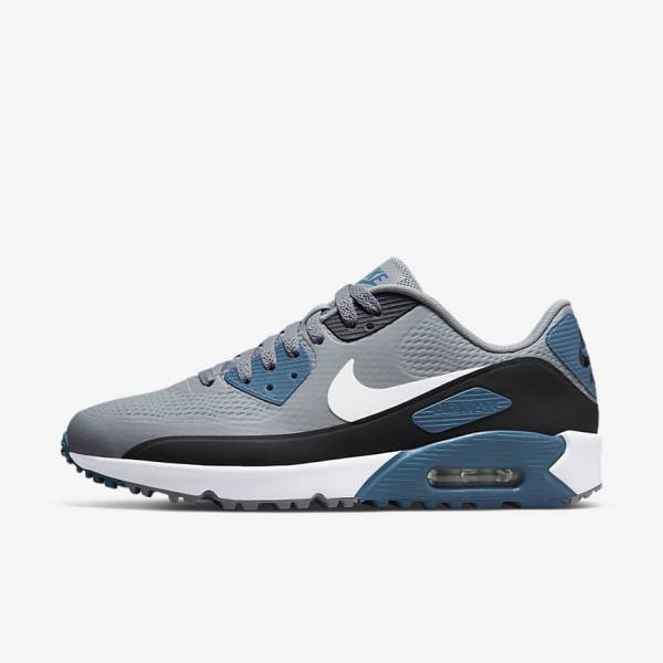 Nike Air Max 90 G Golfove Topanky Panske Siva Čierne Biele | NK594QKI