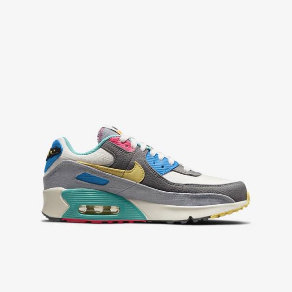 Nike Air Max 90 Older Tenisky Detske Siva Ruzove | NK397HLU