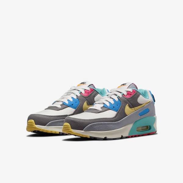 Nike Air Max 90 Older Tenisky Detske Siva Ruzove | NK397HLU