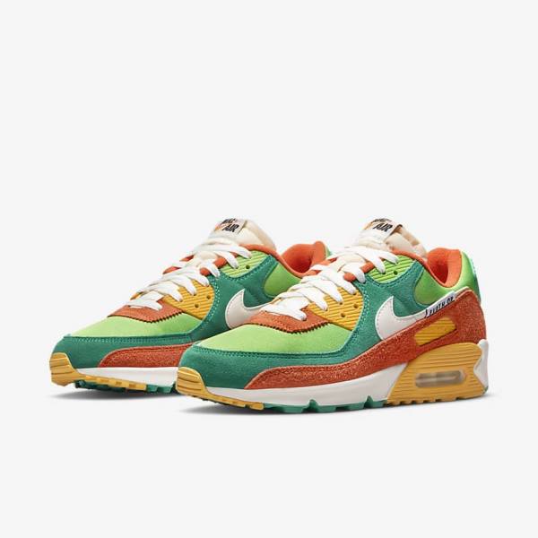 Nike Air Max 90 SE Tenisky Panske Zelene Oranžové Zelene | NK809NUM