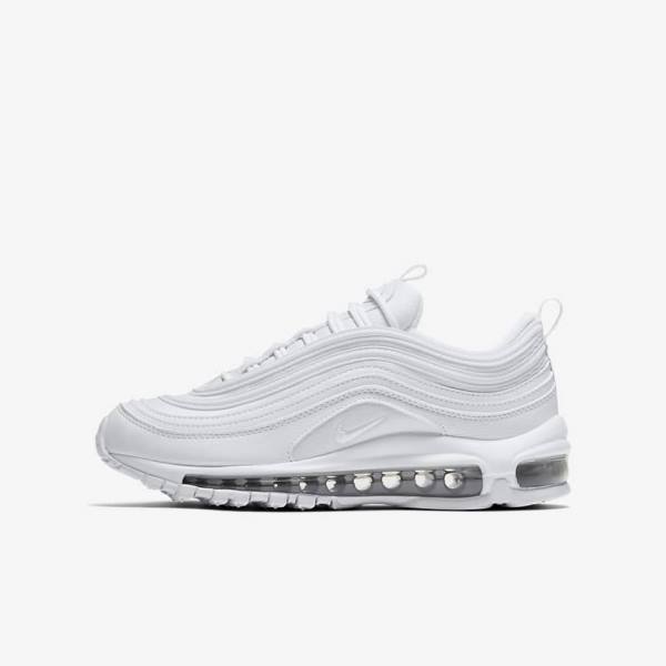 Nike Air Max 97 Older Tenisky Detske Biele Metal Strieborne Biele | NK834CAZ