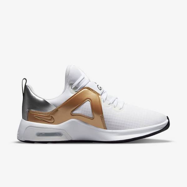 Nike Air Max Bella TR 5 Botasky Damske Biele Metal Strieborne Metal Zlate Čierne | NK307ZCJ