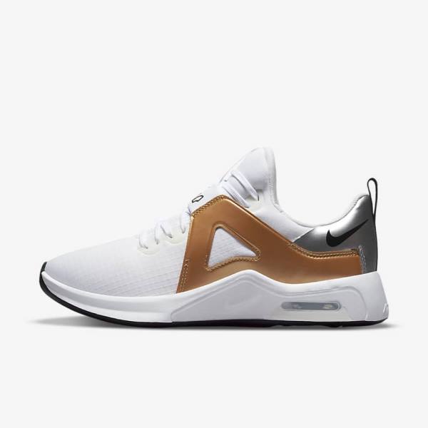 Nike Air Max Bella TR 5 Botasky Damske Biele Metal Strieborne Metal Zlate Čierne | NK307ZCJ