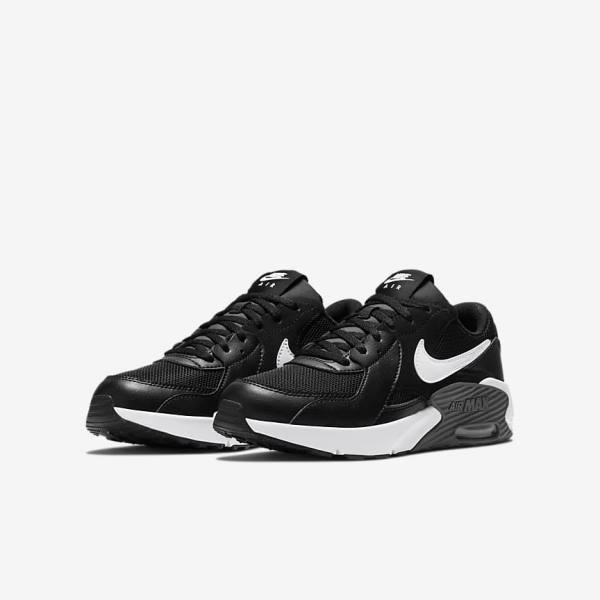 Nike Air Max Excee Older Tenisky Detske Čierne Tmavo Siva Biele | NK897HMQ