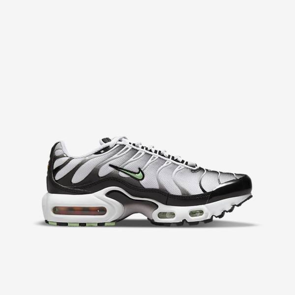 Nike Air Max Plus Older Tenisky Detske Biele Čierne Strieborne Mätové | NK369OUS