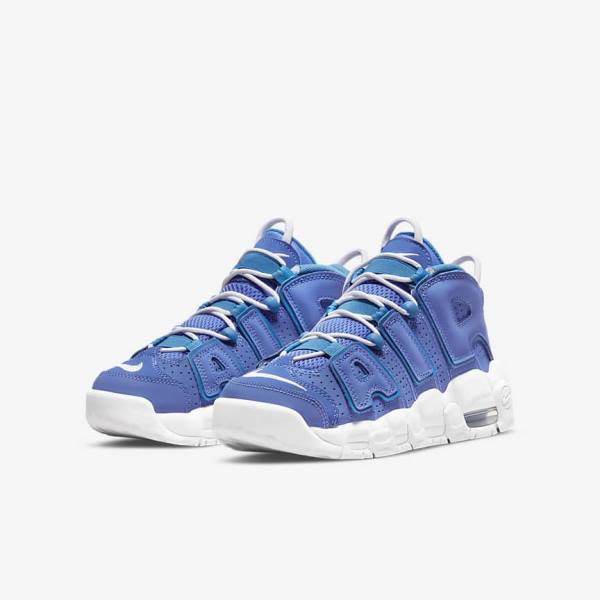 Nike Air More Uptempo Older Basketbalove Tenisky Detske Modre Biele | NK453PLV