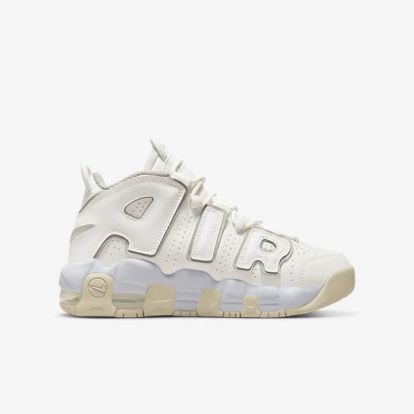 Nike Air More Uptempo Older Basketbalove Tenisky Detske Biele Hnede Svetlo | NK958KZF