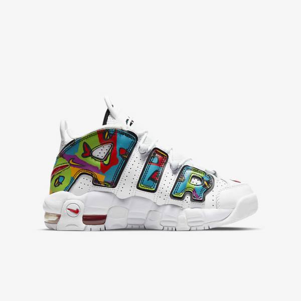 Nike Air More Uptempo Older Tenisky Detske Biele | NK029VNH