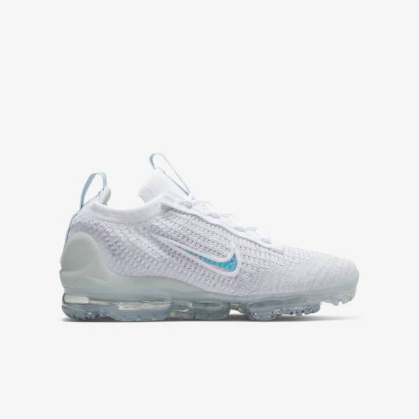 Nike Air VaporMax 2021 FK Older Tenisky Detske Biele | NK049BDP