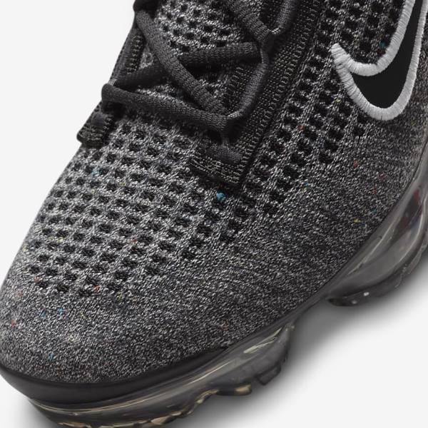 Nike Air VaporMax 2021 FK Older Tenisky Detske Čierne Biele Tmavo Siva Čierne | NK148NCS