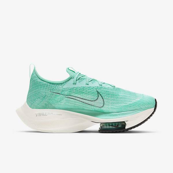 Nike Air Zoom Alphafly NEXT% Flyknit Cestne Zavodne Bežecké Tenisky Damske Tyrkysové Čierne Svetlo Tyrkysové Biele | NK683MDE