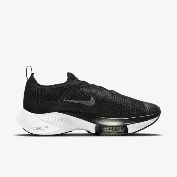 Nike Air Zoom Tempo NEXT% Cestne Bežecké Tenisky Panske Čierne Tmavo Siva Platina Biele | NK602LNJ