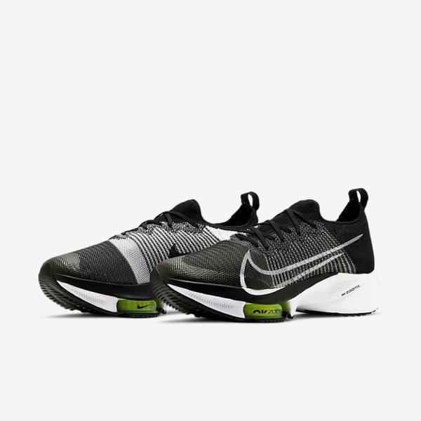 Nike Air Zoom Tempo NEXT% Cestne Bežecké Tenisky Panske Čierne Biele | NK781MHB