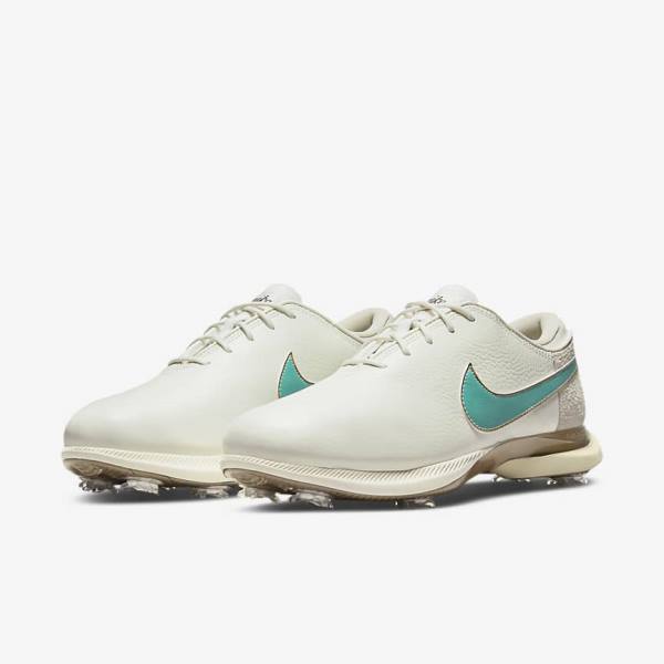 Nike Air Zoom Victory Tour 2 Golfove Topanky Panske Biele Svetlo Hnede Tyrkysové | NK046SWZ