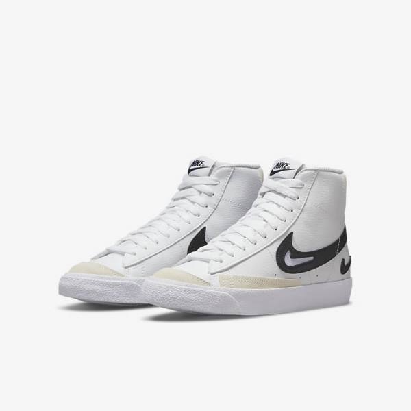 Nike Blazer Older Tenisky Detske Biele Čierne | NK857OAZ