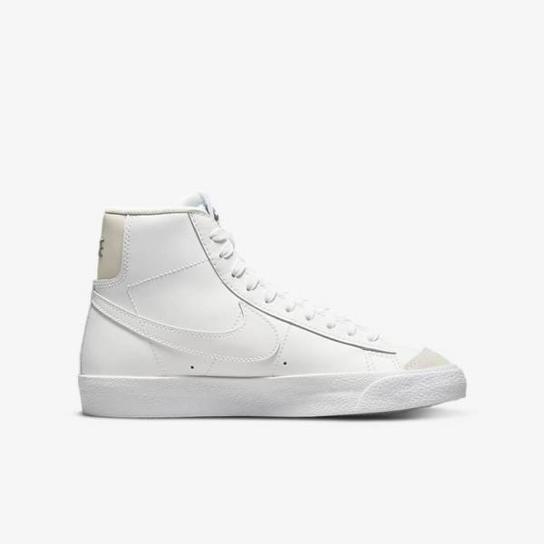 Nike Blazer Stredne 77 Older Basketbalove Tenisky Detske Biele Svetlo Hnede Biele | NK089HBF