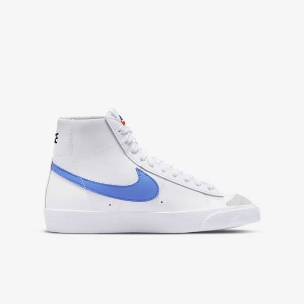 Nike Blazer Stredne 77 Older Basketbalove Tenisky Detske Biele Modre Čierne Červené | NK510QMF