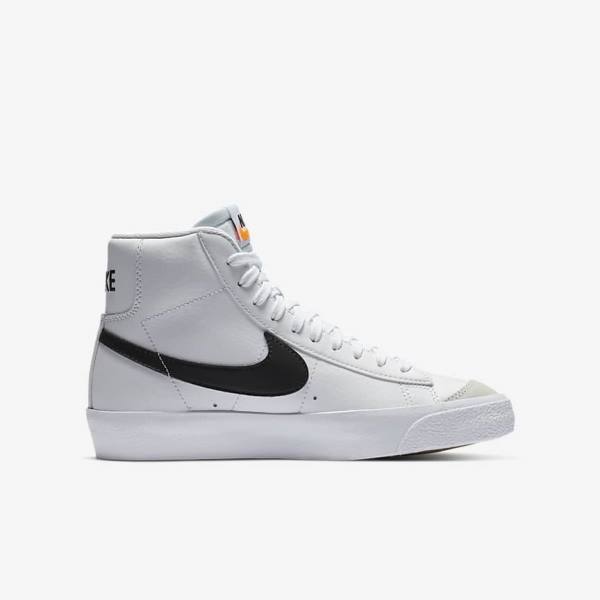 Nike Blazer Stredne 77 Older Basketbalove Tenisky Detske Biele Oranžové Čierne | NK750EPR