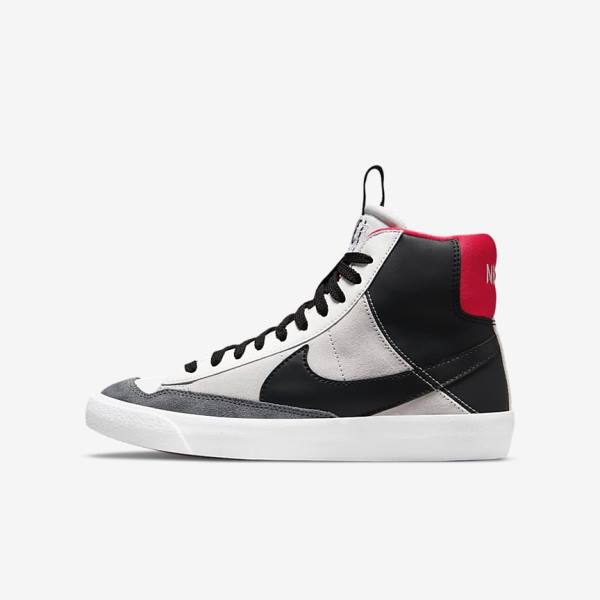 Nike Blazer Stredne 77 SE Dance Older Tenisky Detske Biele Červené Svetlo Siva Čierne | NK723EWG