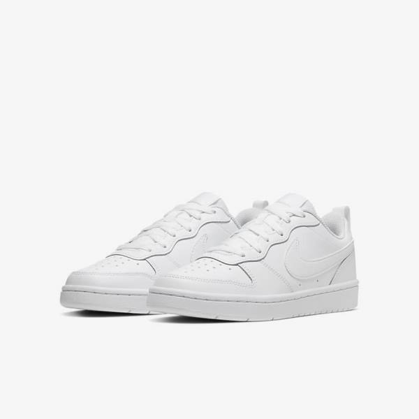 Nike Court Borough Low 2 Older Tenisky Detske Biele | NK857ZPN