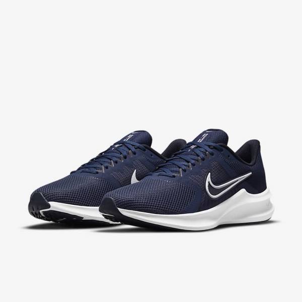 Nike Downshifter 11 Cestne Bežecké Tenisky Panske Námornícka Modrá Tmavo Obsidian Biele | NK024TYQ