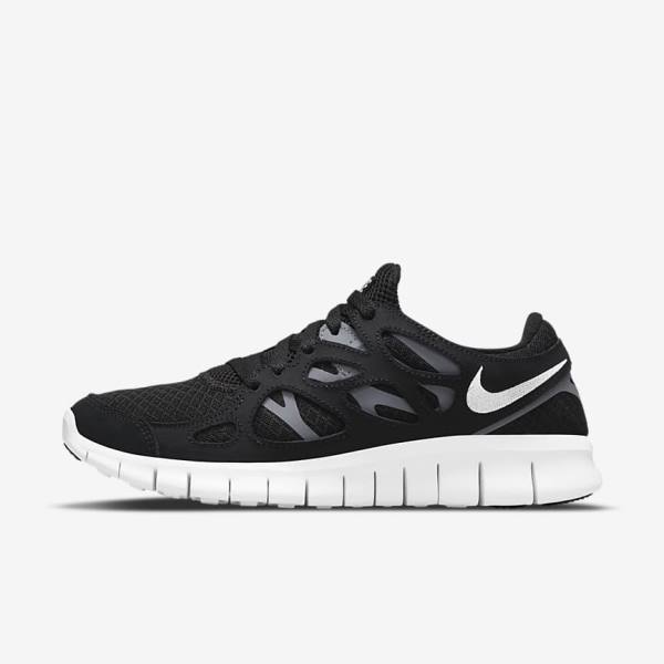 Nike Free Run 2 Tenisky Damske Čierne Tmavo Siva Biele | NK597WPC