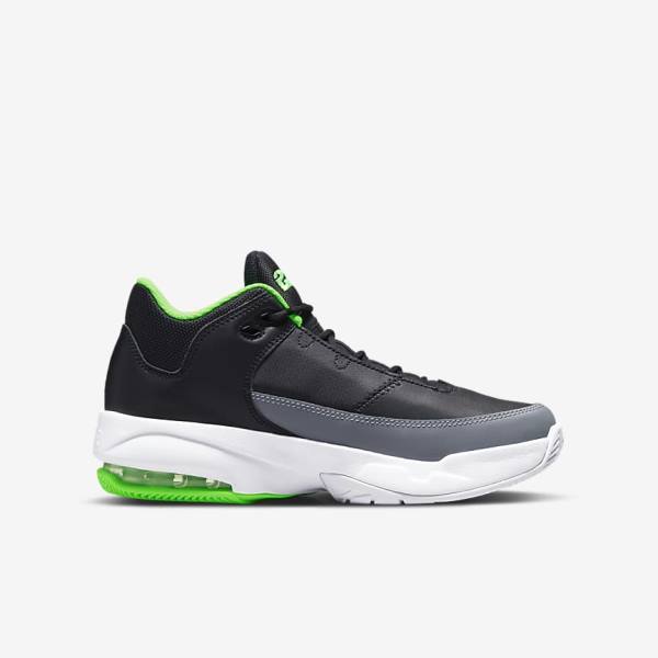 Nike Jordan Max Aura 3 Older Tenisky Detske Čierne Siva Biele Zelene | NK021AVS