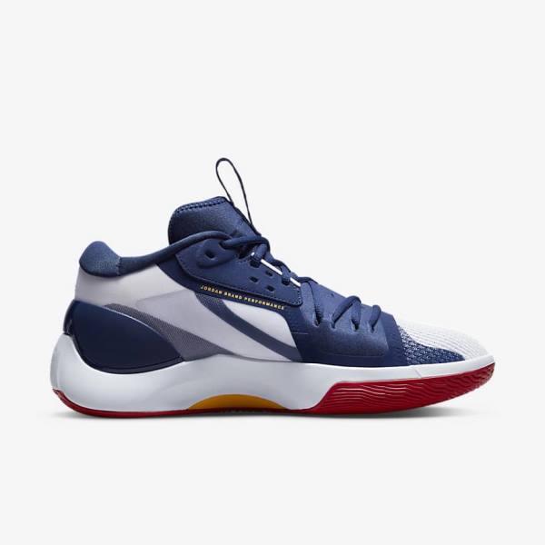 Nike Jordan Zoom Separate Jordan Tenisky Panske Námornícka Modrá Biele Červené Zlate | NK657NFA