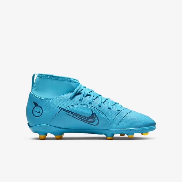 Nike Jr. Mercurial Superfly 8 Club MG Older Multi-Ground Kopačky Detske Modre Oranžové | NK841ZUG