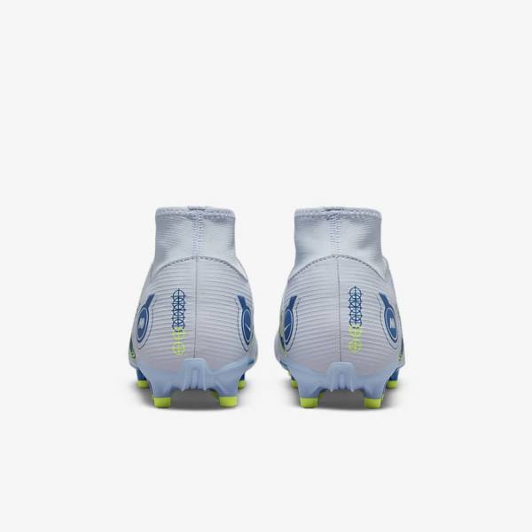 Nike Mercurial Superfly 8 Academy MG Multi-Grounds Kopačky Damske Siva Svetlo Modre Tmavo Modre | NK582JHF