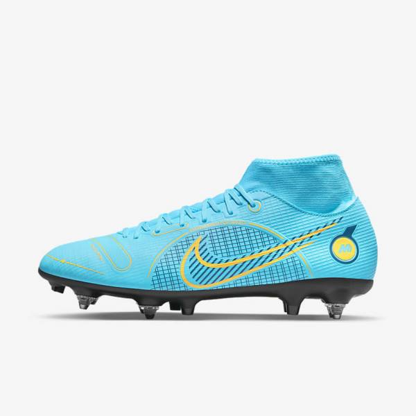 Nike Mercurial Superfly 8 Academy SG-PRO Anti-Clog Traction Soft-Grounds Kopačky Damske Modre Oranžové | NK056VGU