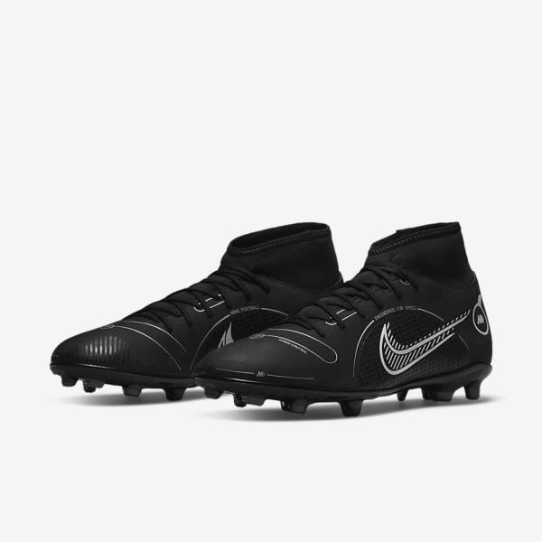 Nike Mercurial Superfly 8 Club MG Multi-Grounds Kopačky Damske Čierne Siva Metal Strieborne | NK467OHY