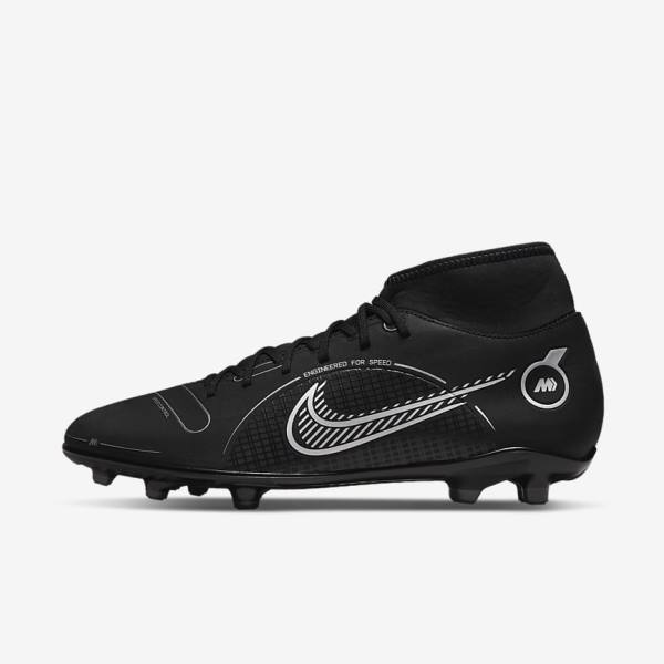 Nike Mercurial Superfly 8 Club MG Multi-Grounds Kopačky Damske Čierne Siva Metal Strieborne | NK467OHY