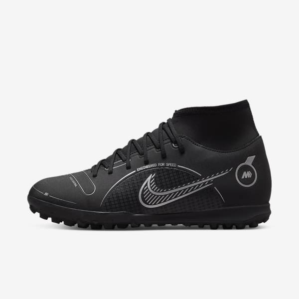 Nike Mercurial Superfly 8 Club TF Turf Kopačky Damske Čierne Siva Metal Strieborne | NK091TCN