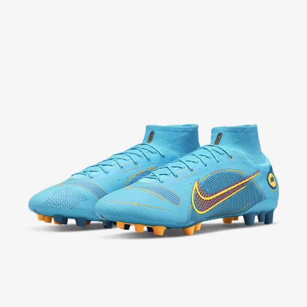 Nike Mercurial Superfly 8 Elite AG Artificial-Grasss Kopačky Damske Modre Oranžové | NK301XPT