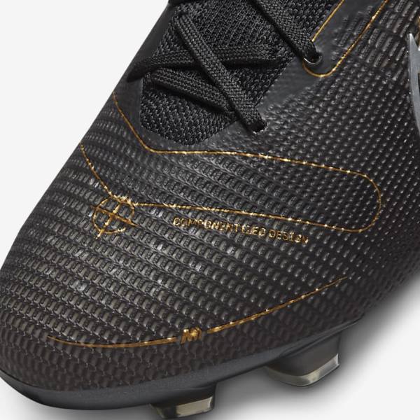 Nike Mercurial Superfly 8 Elite FG Firm-Grounds Kopačky Panske Čierne Metal Strieborne Siva Metal Zlate | NK392VER