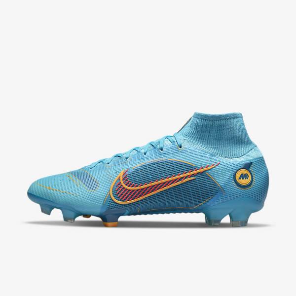 Nike Mercurial Superfly 8 Elite FG Firm-Grounds Kopačky Panske Modre Oranžové | NK465IKD