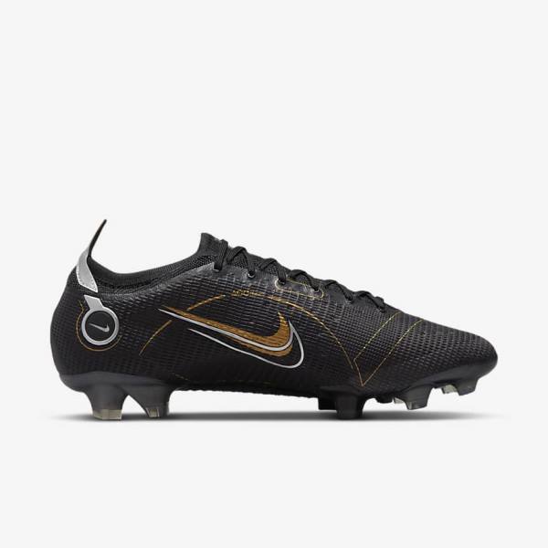 Nike Mercurial Vapor 14 Elite FG Firm-Grounds Kopačky Panske Čierne Metal Strieborne Siva Metal Zlate | NK052HBI