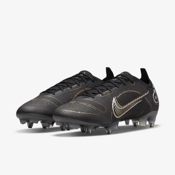 Nike Mercurial Vapor 14 Elite SG-PRO Anti-Clog Traction Soft-Grounds Kopačky Damske Čierne Metal Strieborne Siva Metal Zlate | NK360JLK