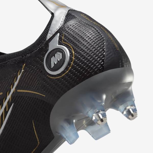 Nike Mercurial Vapor 14 Elite SG-PRO Anti-Clog Traction Soft-Grounds Kopačky Damske Čierne Metal Strieborne Siva Metal Zlate | NK360JLK